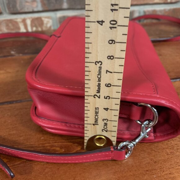Coach Penny Small Red Turnlock Leather Crossbody Bag Detachable Straps F87768 - Picture 15 of 16